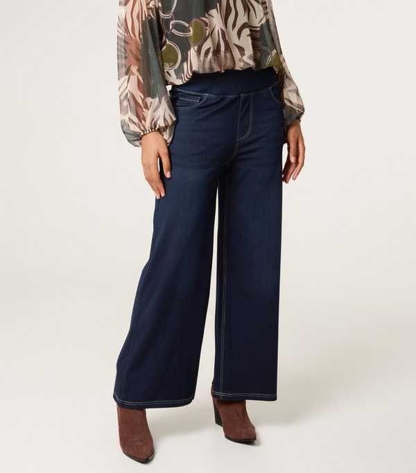 New Look Blue Vanilla Dark Blue Elasticated Waist Jeans