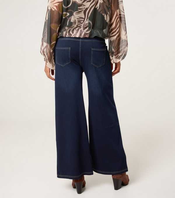 New Look Blue Vanilla Dark Blue Elasticated Waist Jeans