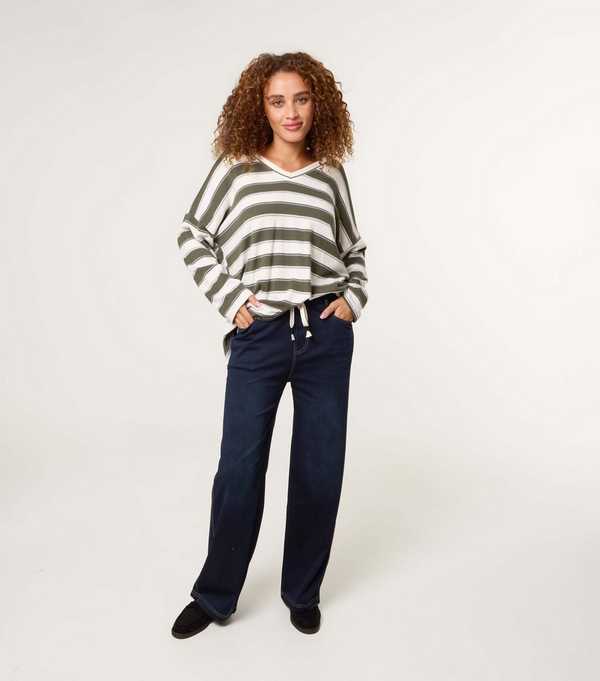 new look Blue Vanilla Dark Blue Elasticated Waist Jeans