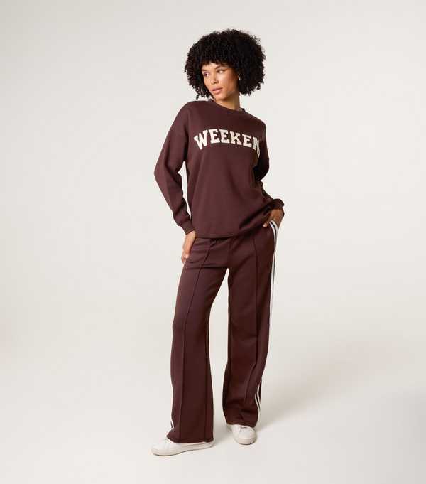New Look Blue Vanilla Dark Brown Weekend Sweatshirt