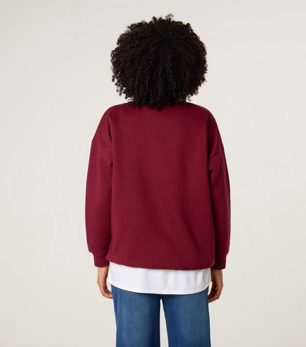New Look Blue Vanilla Dark Burgundy Weekend Sweatshirt