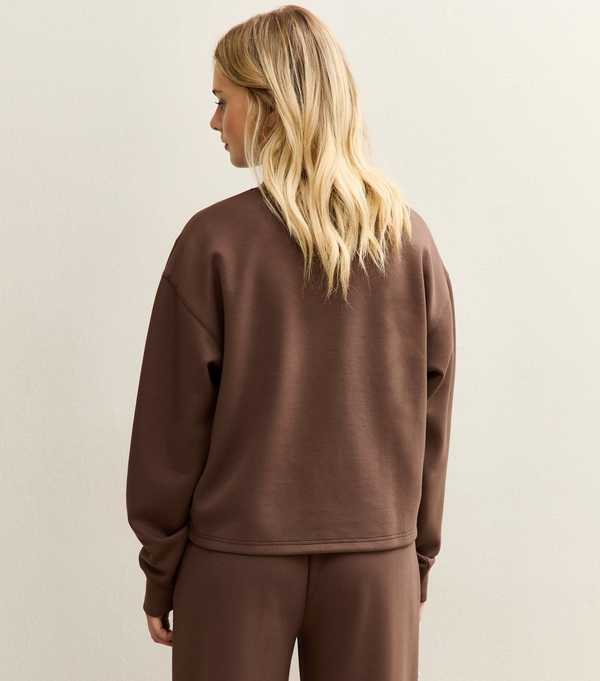 New Look Brown Premium Oversized Crew Neck Sweatshirt