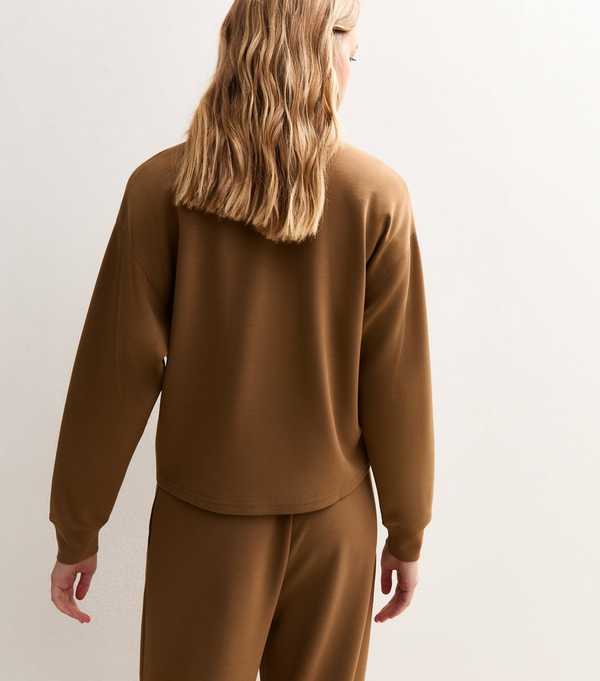 New Look Camel Premium Oversized Crew Neck Sweatshirt