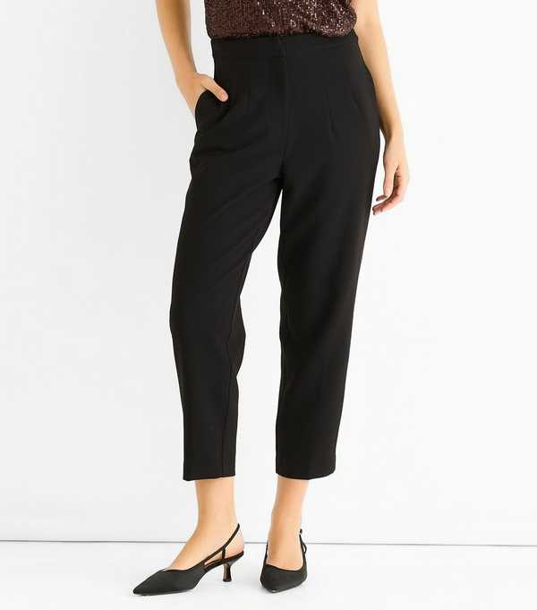 New Look Gini London Black Ankle Grazer Cigarette Trousers