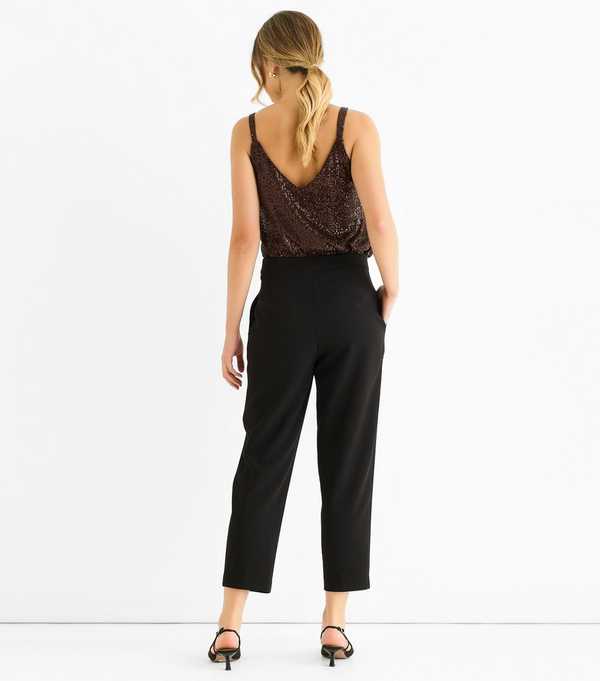New Look Gini London Black Ankle Grazer Cigarette Trousers