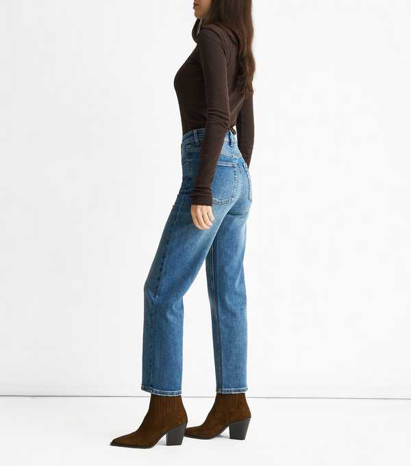 New Look Gini London Blue Mid Rise Straight Leg Jeans