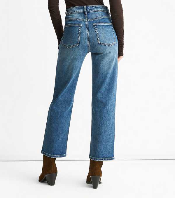 New Look Gini London Blue Mid Rise Straight Leg Jeans