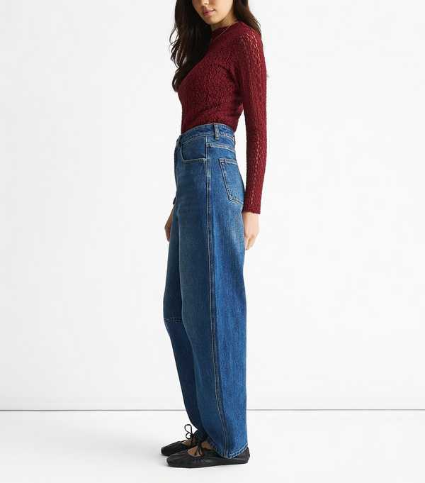 New Look Gini London Bright Mid Rise Barrel Leg Jeans