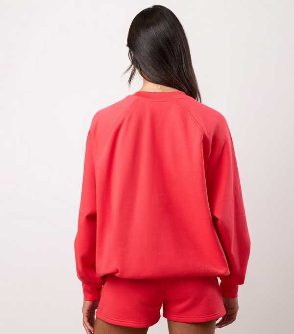 New Look Gym King Bright Pink Logo Appliqued Sweatshirt