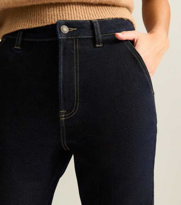 New Look Navy Casey Creased Front Straight Leg Jeans