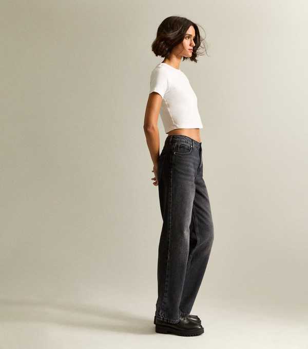 New Look Black Anica Straight Jeans