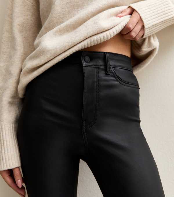 New Look Black Coated Lift & Shape Jenna Jeans