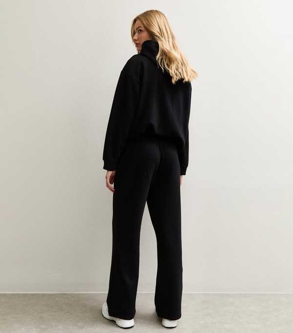 New Look Black Elasticated Waist Wide Leg Joggers