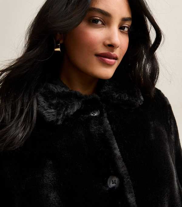 New Look Black Faux Fur Jacket