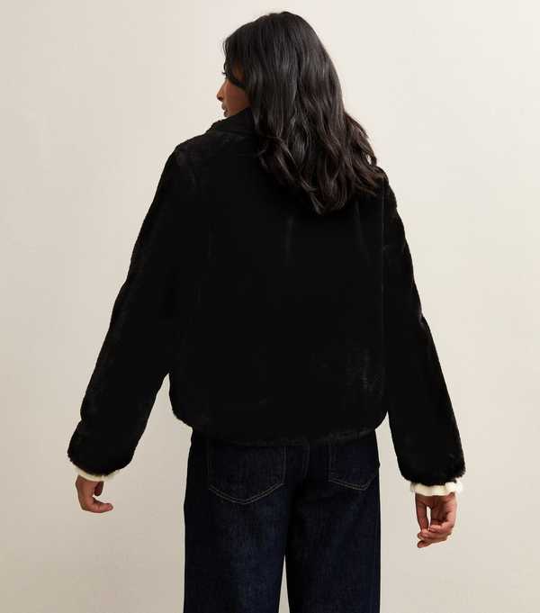 New Look Black Faux Fur Jacket