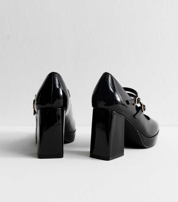 New Look Black Mary Jane Platform Heels