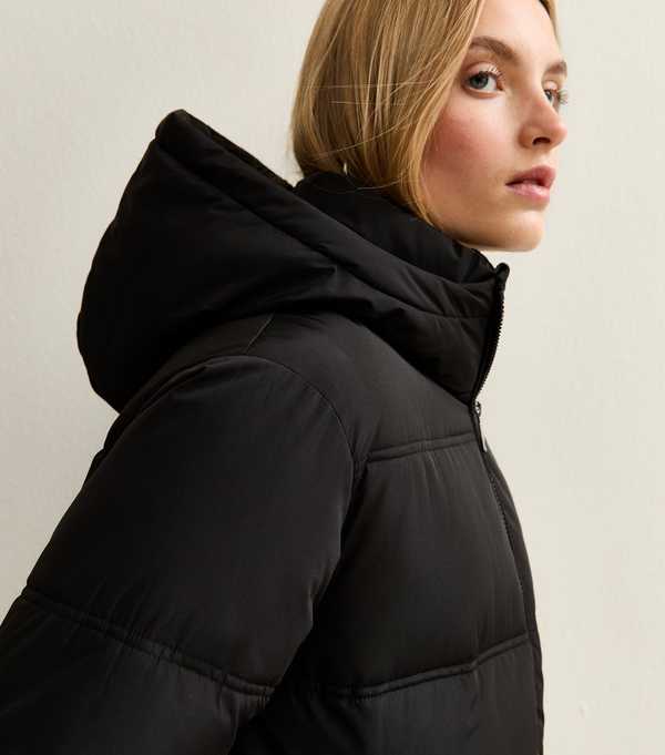 New Look Black Midi Length Puffer Jacket