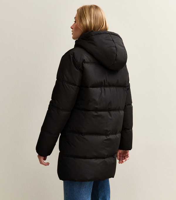 New Look Black Midi Length Puffer Jacket