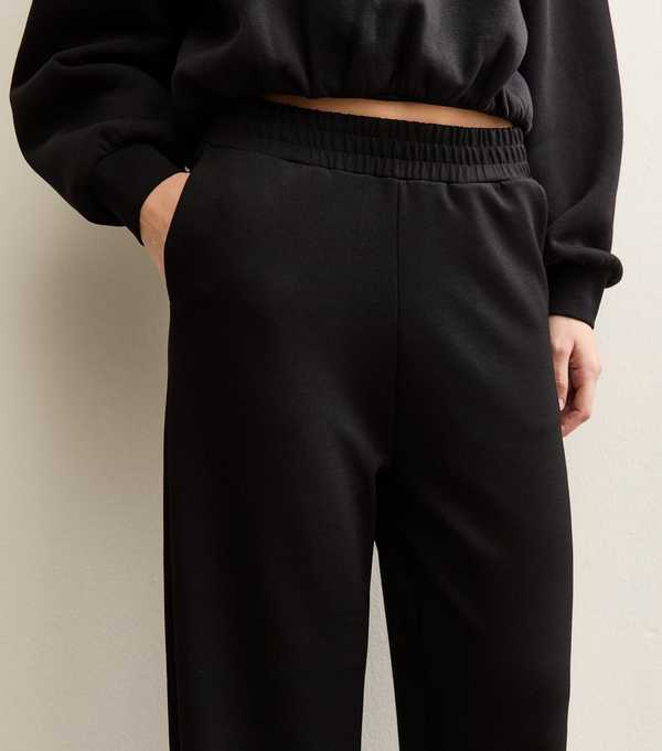 New Look Black Premium Barrel Leg Joggers