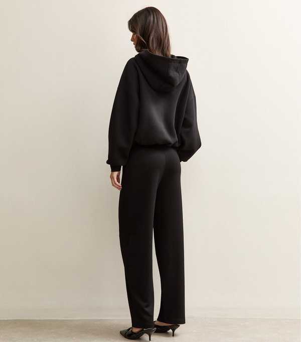 New Look Black Premium Barrel Leg Joggers