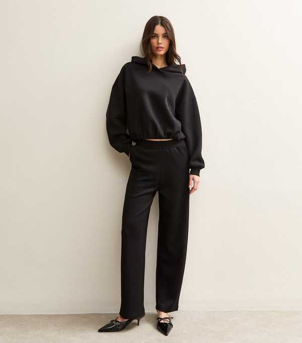 new look Black Premium Barrel Leg Joggers