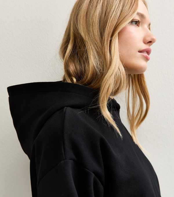 New Look Black Relaxed Drop Shoulder Hoodie