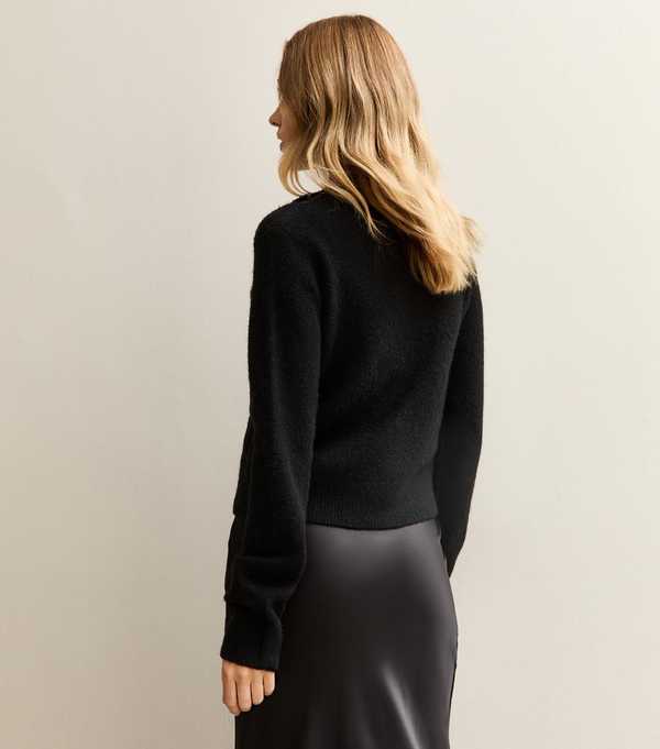 New Look Black Sequin Neck Trim Cardigan