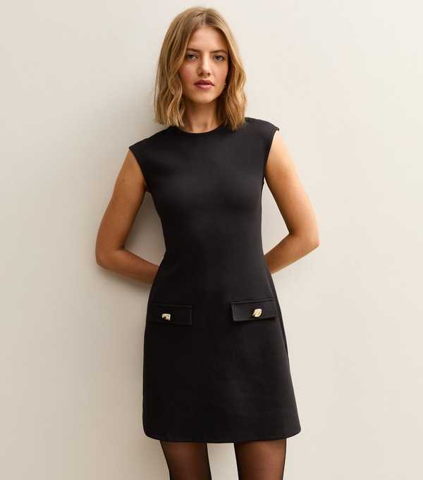 New Look Black Sleeveless Mini Dress