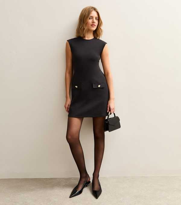 new look Black Sleeveless Mini Dress