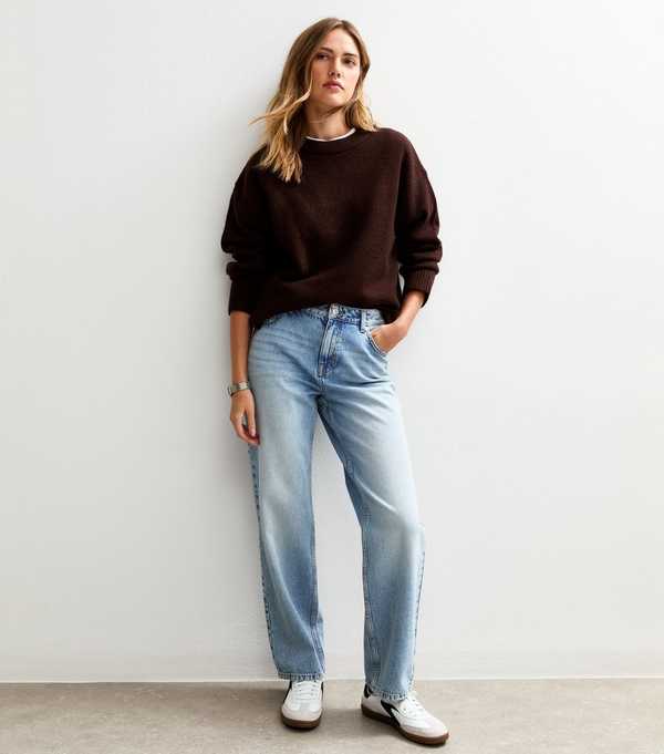 New Look Blue Anica Straight Leg Jeans