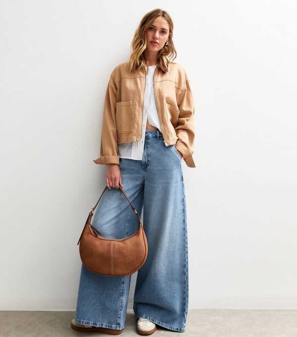 New Look Blue Palazzo Wide Leg Jeans