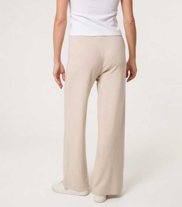 New Look Blue Vanilla Stone Knit Wide Leg Trouser