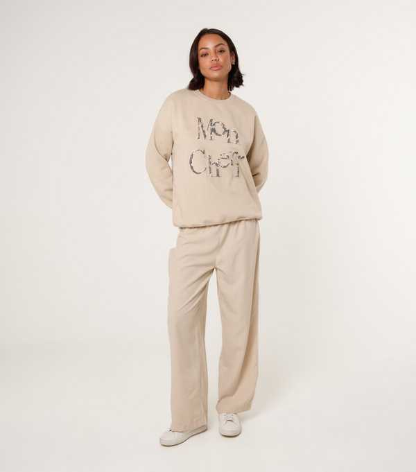 New Look Blue Vanilla Stone Mon Cheri Sweatshirt