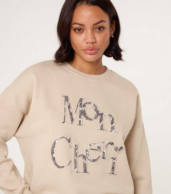 New Look Blue Vanilla Stone Mon Cheri Sweatshirt