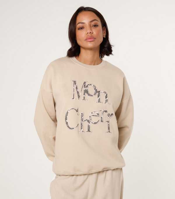 new look Blue Vanilla Stone Mon Cheri Sweatshirt