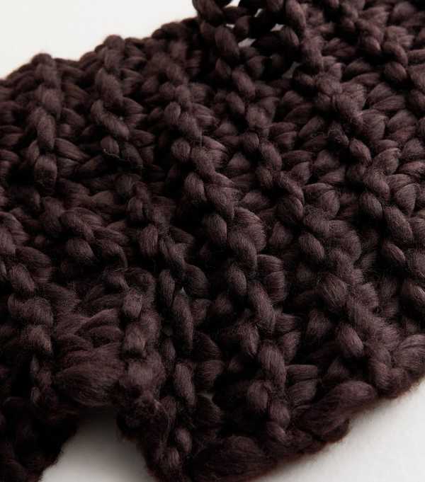 New Look Brown Chunky Oversized Knit Scarf