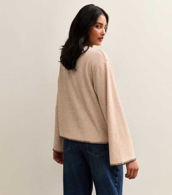 New Look Brown Soft Touch Single Button Cardigan