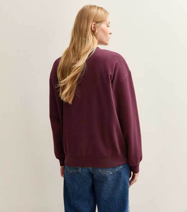 New Look Burgundy San Francisco Logo Sweatshirt