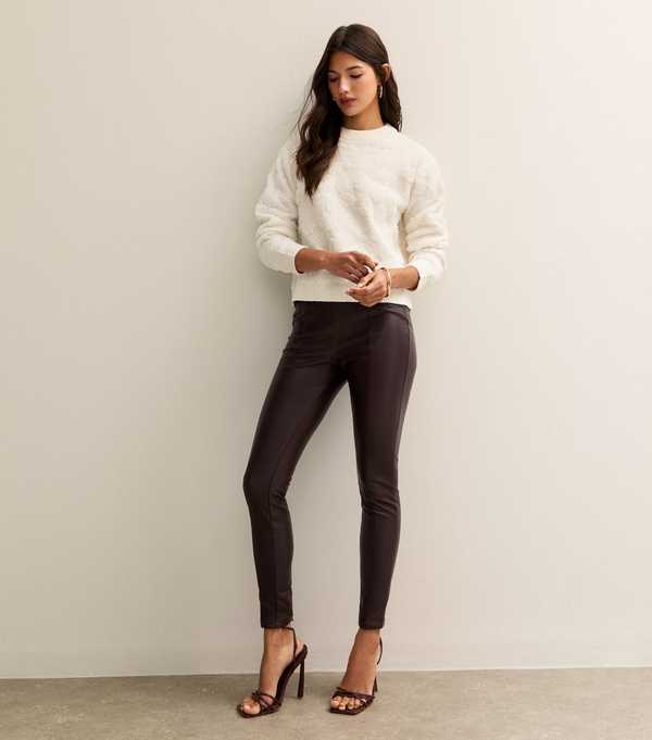 New Look Cream Sequin Flower Crew Neck Jumper