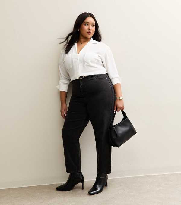 New Look Curves Black Mom Jeans