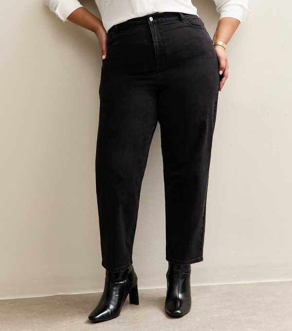 New Look Curves Black Mom Jeans