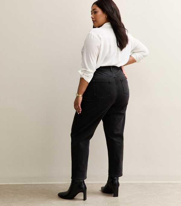 New Look Curves Black Mom Jeans