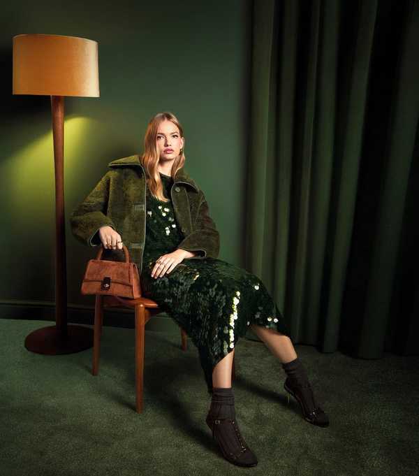 new look Dark Green Faux Fur Bonded Jacket