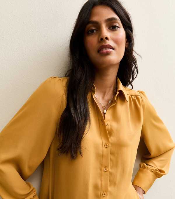 New Look Dark Yellow Long Sleeve Shirt