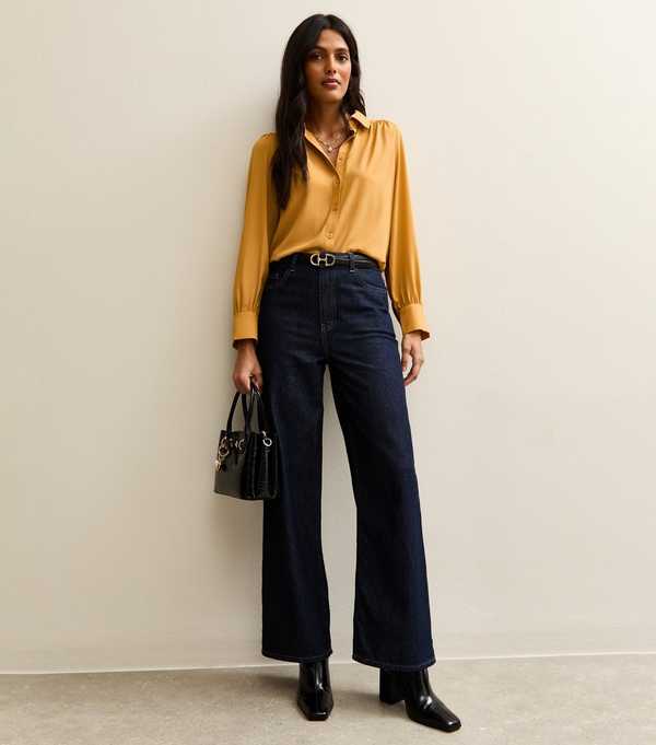 New Look Dark Yellow Long Sleeve Shirt