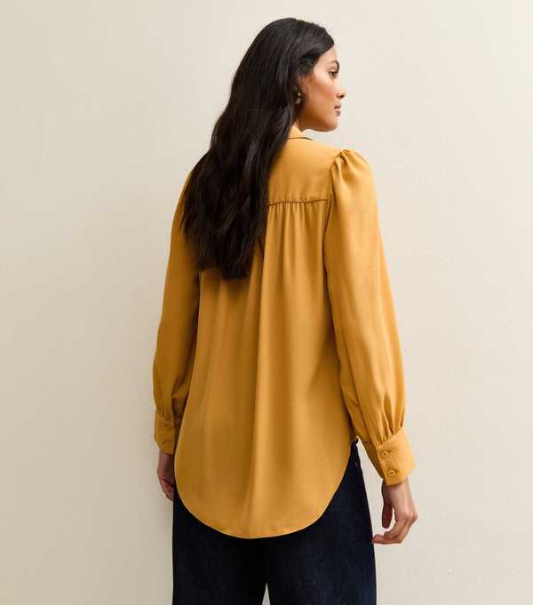 New Look Dark Yellow Long Sleeve Shirt