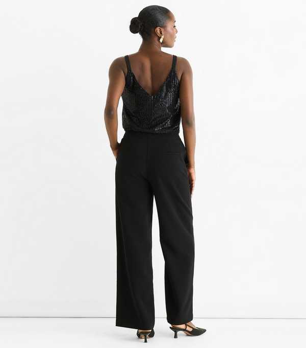 New Look Gini London Black Wide Leg Trousers