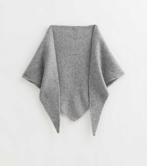 New Look Grey Knit Shawl