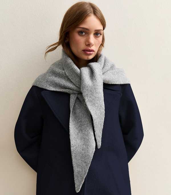 new look Grey Knit Shawl