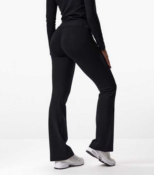 New Look Gym King Black Peach Luxe Flare Trouser